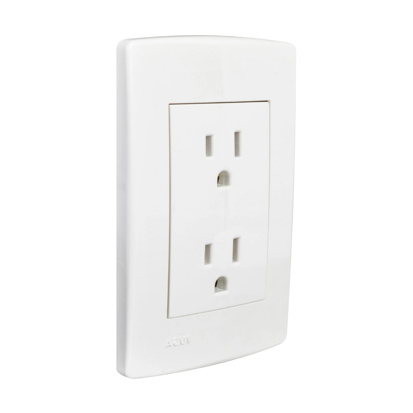 PLACA SCUDETTO CON TOMACORRIENTE DUPLEX