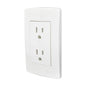 PLACA SCUDETTO CON TOMACORRIENTE DUPLEX